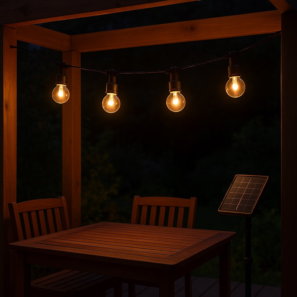 Guirlande Lumineuse Solaire Extérieure – Transparente – G50 10M - exterieur 3