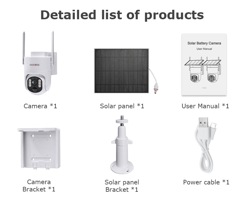 Caméra solaire Wi-Fi ST-627 3MP