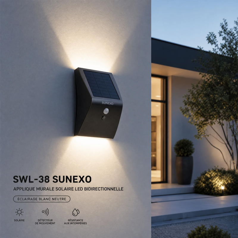Applique murale solaire : le guide pratique pour installer, régler et optimiser votre SWL-38