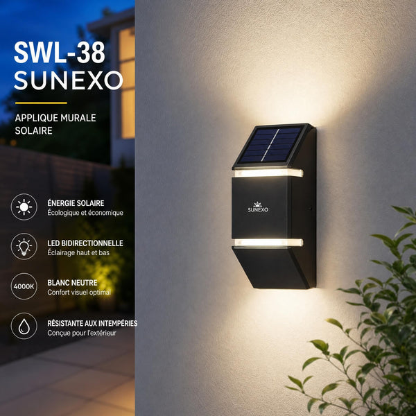 L'applique murale solaire SWL-38 : la révolution de l'éclairage extérieur autonome est là