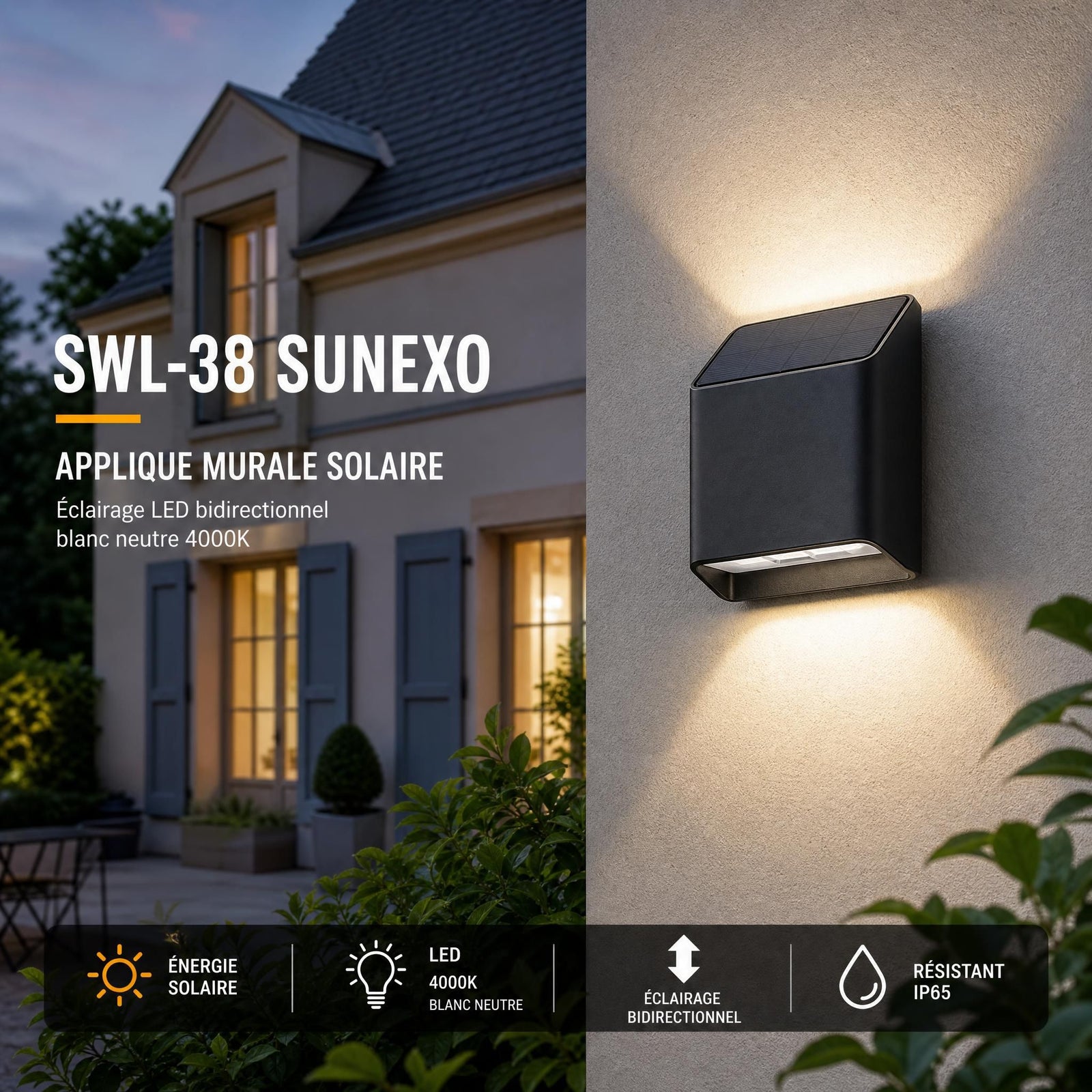 Comment l'applique solaire SWL-38 a transformé l'entrée, le jardin et la terrasse de particuliers français