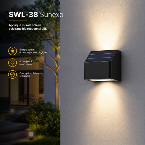 Éclairage solaire extérieur 2026 : pourquoi l'applique SWL-38 de sunexo répond aux nouvelles exigences du marché