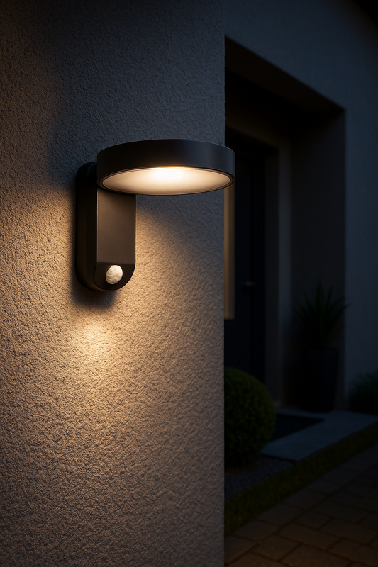 Lampe Solaire LED 9W Optonica GD3-A2 installée sur un mur