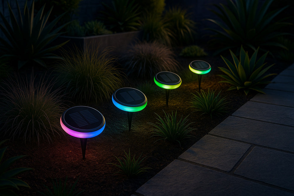 Lampe Solaire LED de Jardin RGB