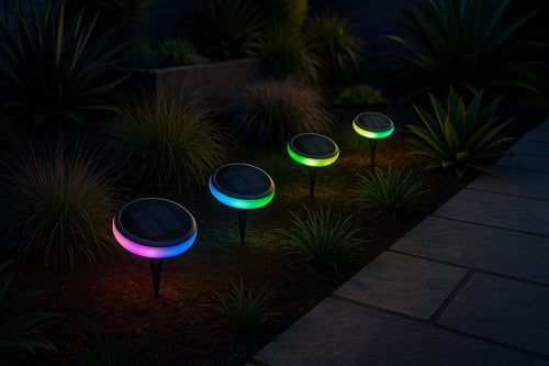 Lampe Solaire LED de Jardin RGB
