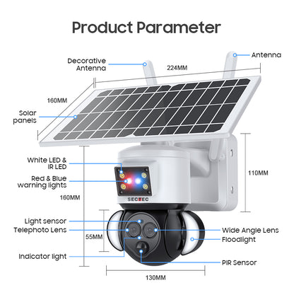 Solarkamera WiFi Sectec ST-558