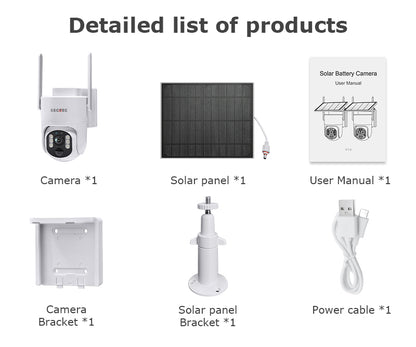 Wi-Fi Sectec ST-627 Solarkamera