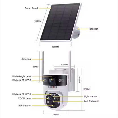Wi-Fi-Sekt-637 Wi-Fi Solar Camera-6mp