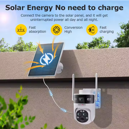 Wi-Fi-Sekt-637 Wi-Fi Solar Camera-6mp