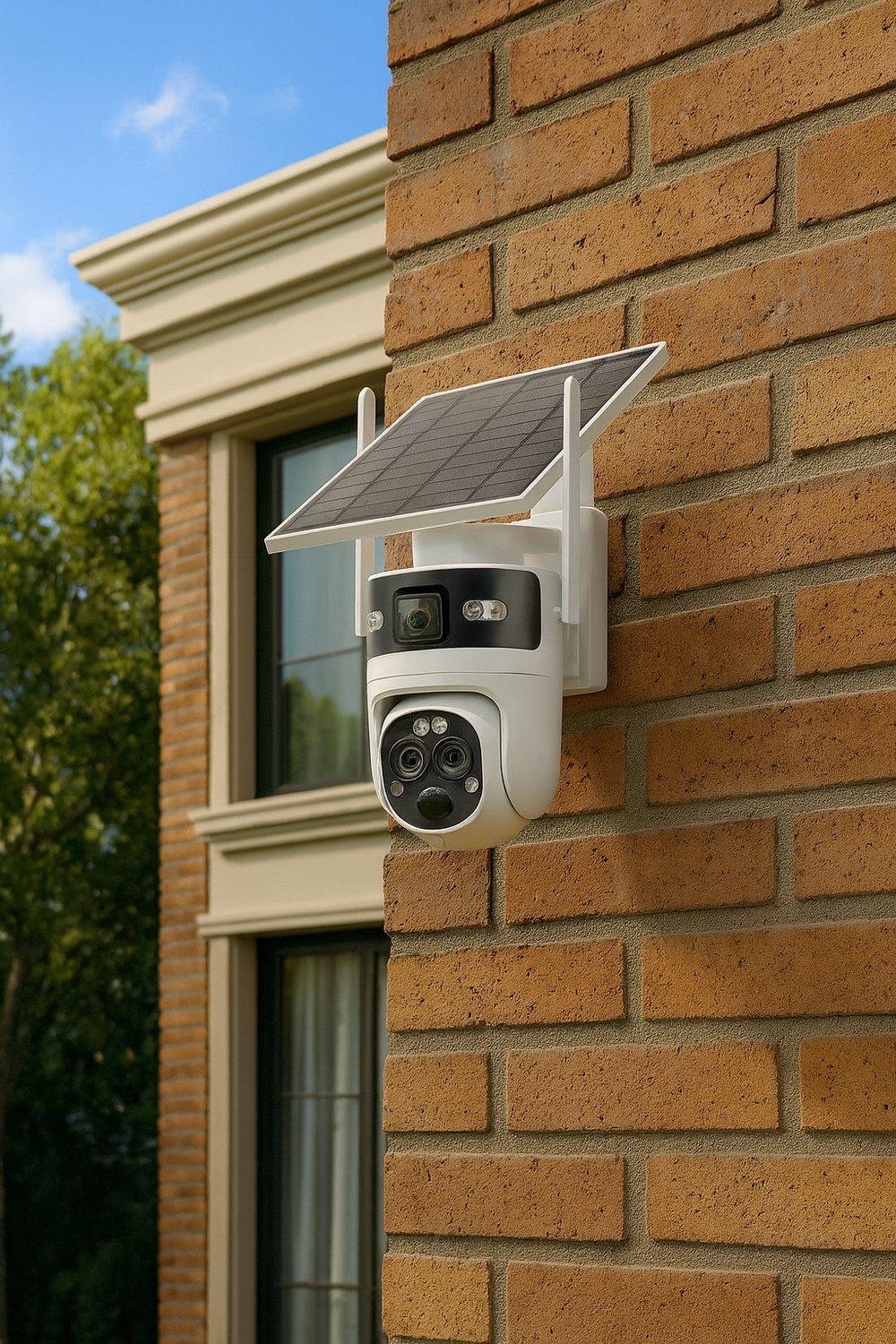 Caméra Solaire WiFi Double Objectif 6MP | PTZ Panoramique | Détection Mouvement | Sans Fil | Sunexo ST-637