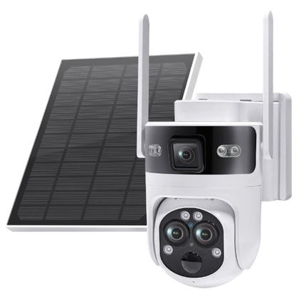 Caméra Solaire WiFi Double Objectif 6MP | PTZ Panoramique | Détection Mouvement | Sans Fil | Sunexo ST-637